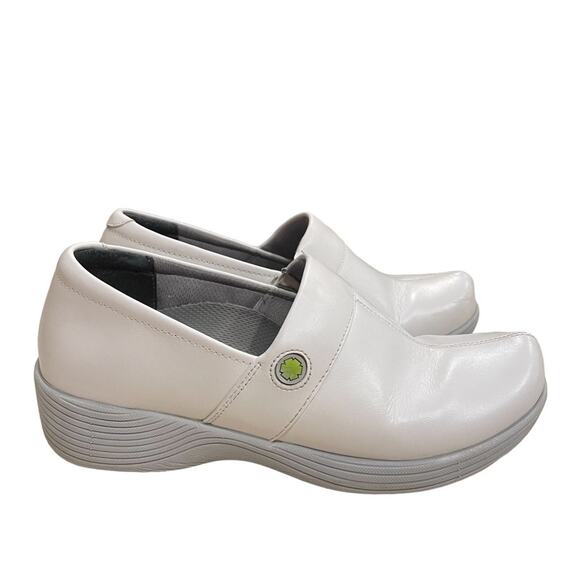 Dansko Nursing Shoe Work Wonders Coral Clog White Leather Upper Size 38(8-8.5) - Picture 10 of 11